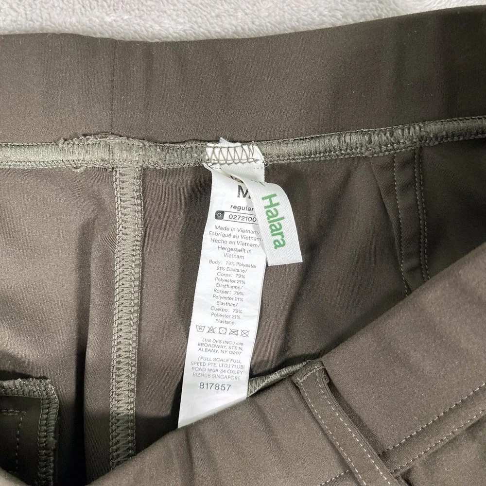 Halara Women's Pants Wide Leg Flowy Athleisure Stretch Office M Green